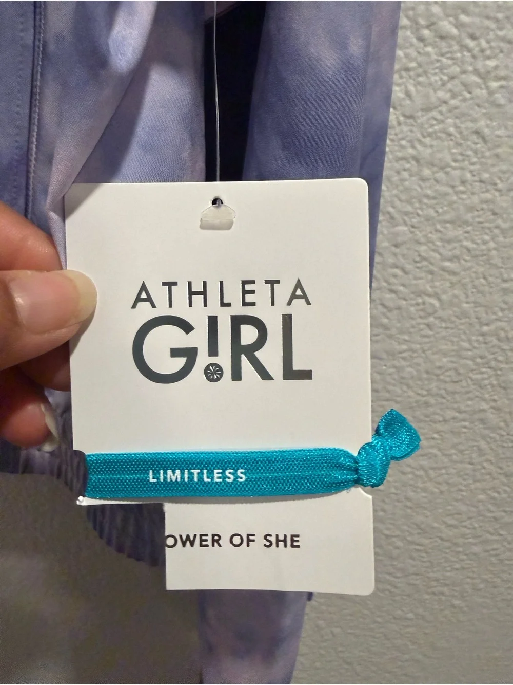 Athleta Girl Lavender & Light Tie-Dye Bomber Jacket